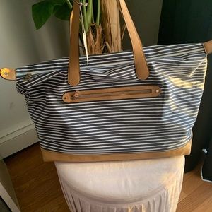 Striped Canvas Weekender Bag - A New Day